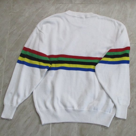 Vintage Preppy Sweater sz XL White Frat Y2K - Picture 7 of 8